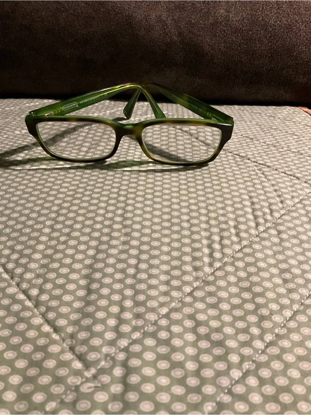 Calvin Klein Brown Tortoiseshell Frames with Olive Green Temples